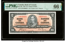 Canada Bank of Canada $2 2.1.1937 BC-22c PMG Gem Uncirculated 66 EPQ. This is one of a consecutive pair offered in this auction.

HID09801242017

© 20...