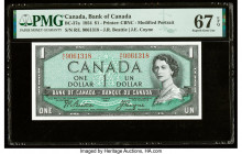 Canada Bank of Canada $1 1954 BC-37a PMG Superb Gem Unc 67 EPQ. 

HID09801242017

© 2022 Heritage Auctions | All Rights Reserved