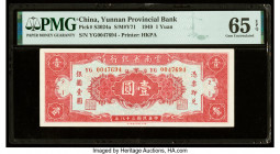 China Yunnan Provincial Bank 1 Yuan 1949 Pick S3024a S/M#Y71 PMG Gem Uncirculated 65 EPQ. 

HID09801242017

© 2022 Heritage Auctions | All Rights Rese...