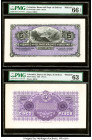 Colombia Banco del Departamento de Bolivar 5 Pesos 1.3.1888 Pick S423p Front and Back Proofs PMG Gem Uncirculated 66 EPQ; Choice Uncirculated 63. Note...