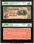Colombia Banco de la Union 10 Pesos 1.1.1883 Pick S862p; UNL Front and Back Proofs PMG Choice Uncirculated 63; Choice Uncirculated 63 Net. POCs are pr...