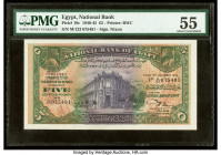 Egypt National Bank of Egypt 5 Pounds 19.12.1945 Pick 19c PMG About Uncirculated 55. 

HID09801242017

© 2022 Heritage Auctions | All Rights Reserved