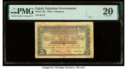 Egypt Egyptian Government 5 Piastres 10.6.1918 Pick 161 PMG Very Fine 20. Minor repairs are noted on this example.

HID09801242017

© 2022 Heritage Au...