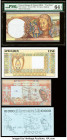 France and West African States Group of 8 Examples (Progressive Proofs, Test Notes, Vignette) PMG Choice Uncirculated 64 EPQ (1); Crisp Uncirculated (...