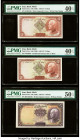 Iran Bank Melli 5 (2); 10 Rials ND (1938) Pick 32Aa; 32Ae; 33Aa Three Examples PMG Extremely Fine 40 EPQ (2); About Uncirculated 50 EPQ. 

HID09801242...