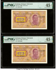 Katanga Banque Nationale du Katanga 10 Francs 15.12.1960 Pick 5a Two Consecutive Examples PMG Choice Extremely Fine 45 EPQ (2). 

HID09801242017

© 20...
