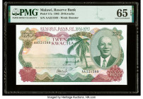 Malawi Reserve Bank of Malawi 20 Kwacha 1.7.1983 Pick 17a PMG Gem Uncirculated 65 EPQ. 

HID09801242017

© 2022 Heritage Auctions | All Rights Reserve...