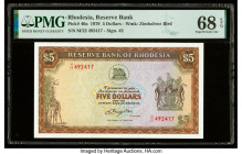 Rhodesia Reserve Bank of Rhodesia 5 Dollars 15.5.1979 Pick 40a PMG Superb Gem Unc 68 EPQ. 

HID09801242017

© 2022 Heritage Auctions | All Rights Rese...