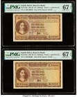 South Africa South African Reserve Bank 10 Shillings 6.11.1958 Pick 90c; 91d Two Examples PMG Superb Gem Unc 67 EPQ (2). 

HID09801242017

© 2022 Heri...