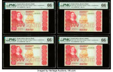 South Africa South African Reserve Bank 50 Rand ND (1984) Pick 122a Four Consecutive Examples PMG Gem Uncirculated 66 EPQ (4). 

HID09801242017

© 202...