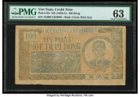 Vietnam Credit Note 100 Dong ND (1950-51) Pick 54b PMG Choice Uncirculated 63. Minor edge damage is noted on this example.

HID09801242017

© 2022 Her...