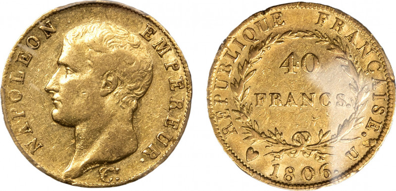 TORINO - NAPOLEONE I, Imperatore (1804-1814) - 40 franchi 1806
Oro
Gigante 5 Rar...