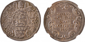 INNOCENZO XI (1676-1689) - Testone anno IX, Roma
Argento
Muntoni 102 CNI 109
Esemplare di grande conservazione con delicata patina di monetiere. Eccez...
