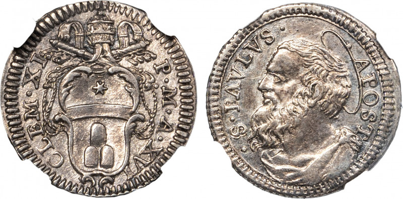 CLEMENTE XI - Grosso 1715 (anno XVI), Roma
Argento
Muntoni 154 CNI 205
Bell'esem...