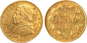 PIO IX (1846-1870) - Scudo largo 1858, Roma
Oro
Gigante 44
Minime tracce di pulizia ma buon esemplare con lustro di conio in parte ancora presente
q.S...