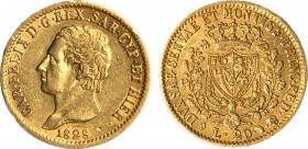 CARLO FELICE (1821-1831) - 20 lire 1828 Torino (L)
Oro
Gigante 29
BB