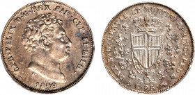 CARLO FELICE (1821-1831) - 25 centesimi 1829, Torino (L)
Argento
Gigante 102 Molto rara
Esemplare di qualità inusuale per la tipologia con ottimi r...