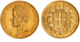 CARLO ALBERTO (1831-1849) - 100 lire 1835 Torino
Oro
Gigante 7
Graffio al /D
q.BB/BB