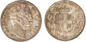 UMBERTO I (1878-1900) - 5 lire 1879
Argento
Gigante 24
Lieve tacchetta al ciglio del /R. Esemplare di ottima qualità con delicata patina di monetiere ...
