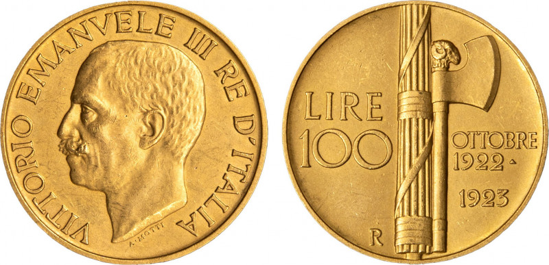 VITTORIO EMANUELE III (1900-1943) - 100 lire 1923
Oro
Gigante 7 Rara
Buon esempl...