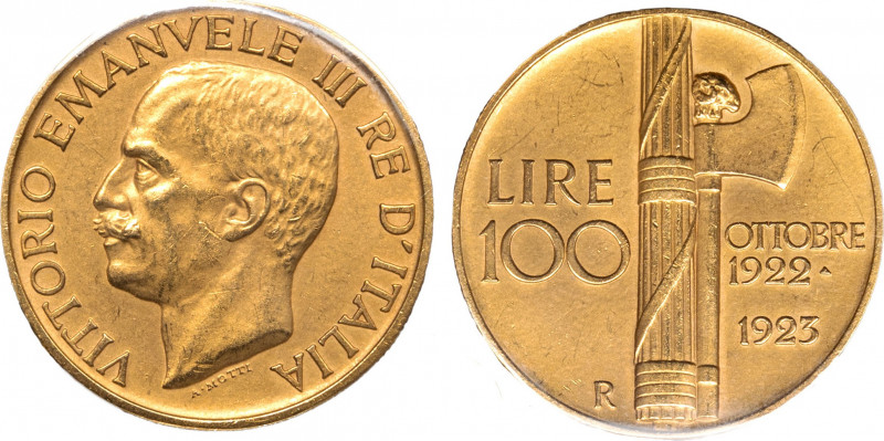 VITTORIO EMANUELE III (1900-1946) - 100 lire 1923
Oro
Gigante 7 Rara
Sigillata q...