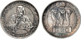 SAN MARINO - Vecchia monetazione (1864-1938) - 20 lire 1932
Argento
Gigante 3
Segnetto al ciglio del /D
m.SPL