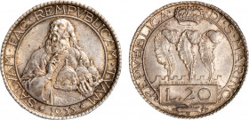 SAN MARINO - Vecchia monetazione (1864-1938) - 20 lire 1933
Argento
Gigante 4
Colpetto al /R altrimenti buon esemplare con bella patina di vecchia rac...