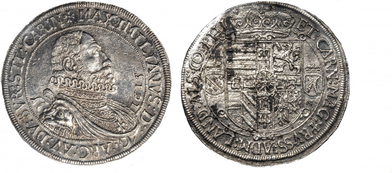 AUSTRIA - MASSIMILIANO D'ASBURGO (1605-1618), Thaler 1615, Ensisheim
Argento
Dav...