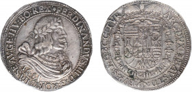 AUSTRIA - FERDINANDO III D'ASBURGO (1637-1657), Thaler 1651, Vienna
Argento
Dav. 3181, KM# 875 Rara
Lieve carenza di tondello al /D. Esemplare di buon...