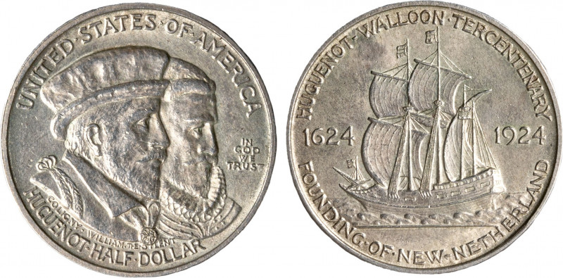 STATI UNITI D'AMERICA - ½ dollaro 1923 'Huguenot-Walloon trecentenary'
Argento...