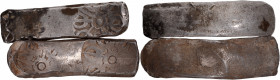 Punch Marked Silver Bent bar Coins of Gandhara Janapada 600-300 BC