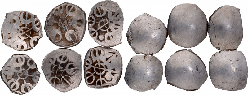 Punch Marked Coins, Gandhara Janapada (600-300 BC), Silver Shana (1/8 Shatamana)...