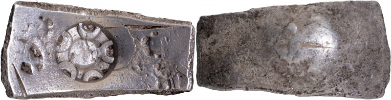 Punch Marked Coin, Shakya Janapada (600-500 BC), Narhan Hoard type, Silver 5 Sha...