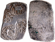 Unlisted Punch Marked Silver Half Karshapana Coin of Vidarbha Janapada with standing elephant of ABCC type.