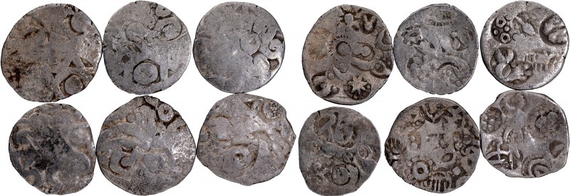 Punch Marked Coin, Kosala Janapada (500-400 BC), Silver Karshapana (6), Lot of 6...