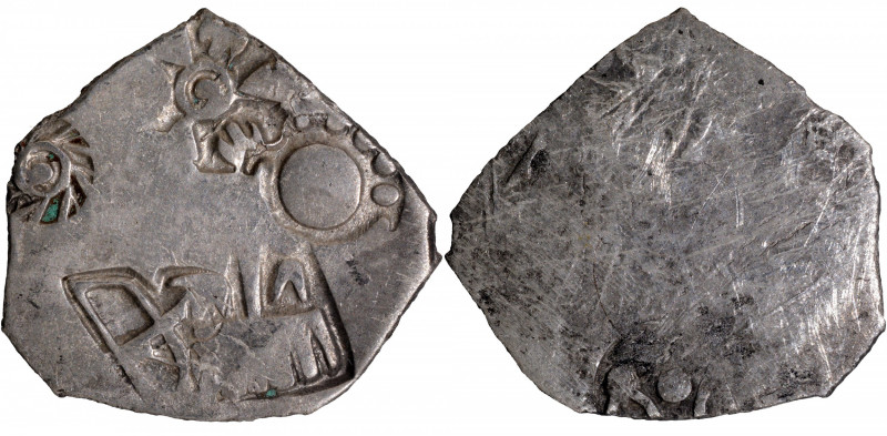 Punch Marked Coin, Magadha Janapada (600-350 BC), Silver Karshapana, Series I, O...