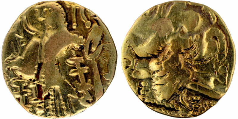 Later Kushan Dynasty, Kidara-Kushan (365-390 CE), Base Gold Dinar, "Ardokhsho" t...