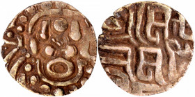 Unlisted & Rare Base Gold one eight Masha Coin of Chandellas of Jejakabhukti of King Parmardideva