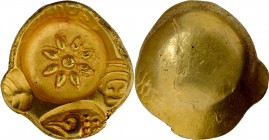 Uncirculated Very Rare Gold Padmatanka Coin of King Ramachandra of Yadavas of Devagiri in UNC condition