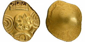 Punch Marked Gold Padmatanka Coin of King Ramachandra of Yadavas of Devagiri Nagari legend Sri Rama.