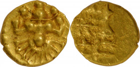 UNC Gold Half Fanam Coin of Vijayanagara Feudatory Probably North Central Karnataka,  possibly from the Gadag Region.