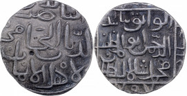 UNC Silver Tanka Coin of Muhammad Shah II of Bahmani Sultanate, mint name Ahsanabad & Hijri year in the margin.