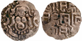 Very Rare Gold Unit Coin of Ghorid Dynasty of Muizz ud din Muhammad bin Sam of Dehli Sultanate, Goddess Lakshmi Seated.