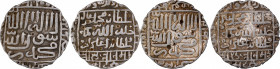 A Lot of Two Silver Rupee Coins of Muhammad Adil Shah of Delhi Sultanate, Sri Mahamad Sah in Nagari at the bottom.