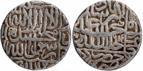 A Unlisted Type Rare Silver Rupee Coin of Akbar of Hadrat Delhi Mint in Extremely Fine Condition.