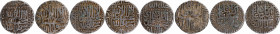 Lot of Very Good Condition Four Silver Rupee Coins of Akbar of Ahmadabad Style.