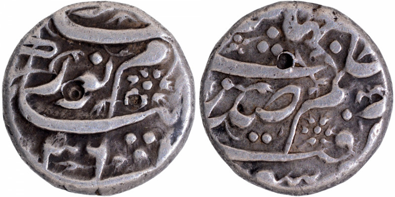 Noorjahan, Surat Mint, Silver 1/2 Rupee, AH (10)36, "Sad Zewar" Couplet, Obv: Pe...