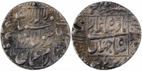 Silver Rupee Coin original patina of Shah Jahan of Burhanpur Mint, complete legend visible on both the sides.