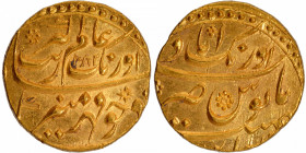 Gold Mohur Coin of Aurangzeb Alamgir of Aurangabad Mint.