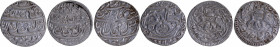 Lot of Three Silver Rupee Coin of Nasir ud-din Haidar of Lakhnau Mint of Awadh.